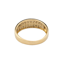 Yellow Gold and Diamond Wedding Band
