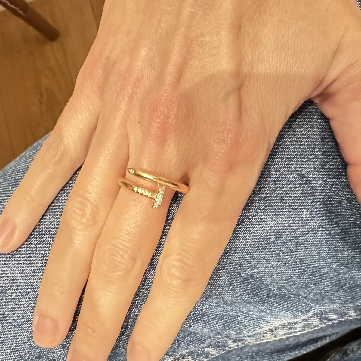 CARTIER "Juste un Clou" ring in rose gold and diamonds