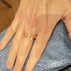 CARTIER "Juste un Clou" ring in rose gold and diamonds