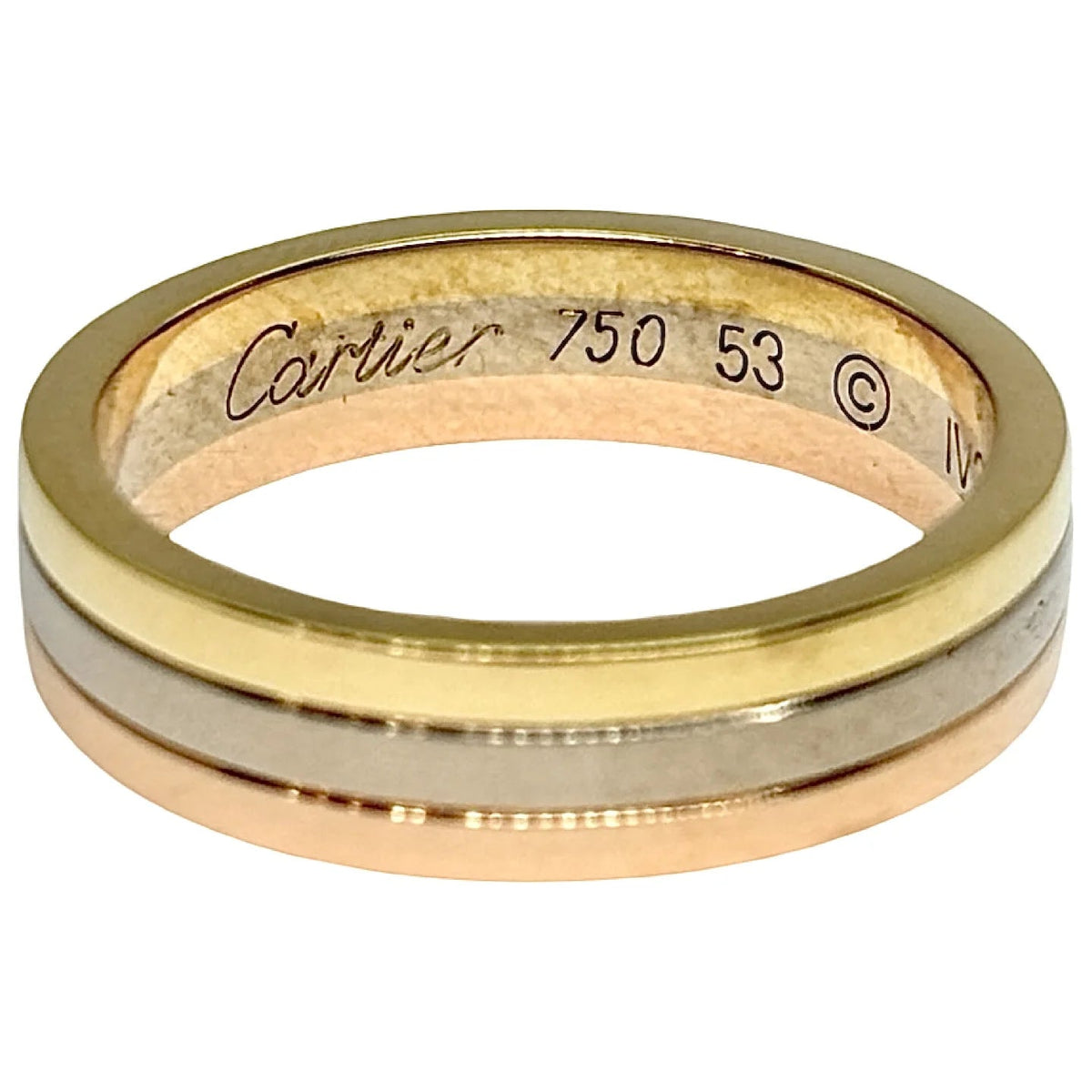 Bague Alliance CARTIER Vendôme Louis Cartier en or blanc, or jaune et or rose