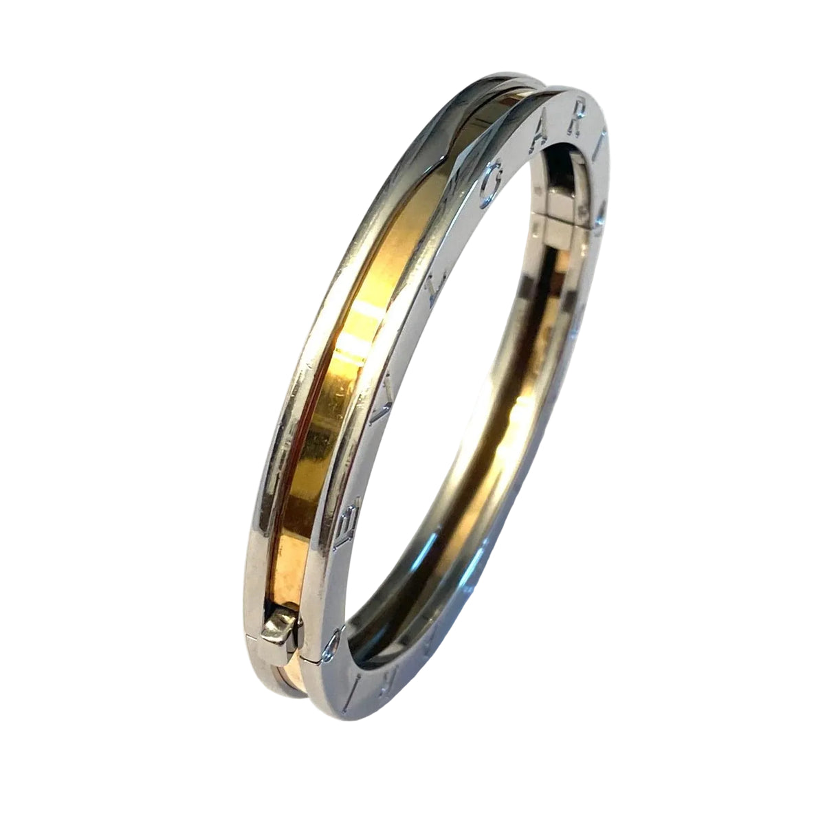 BULGARI "B.Zero1" Bangle in Yellow Gold and Steel