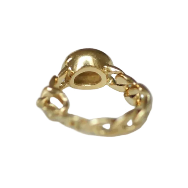Yellow Gold Solitaire Ring with Diamond