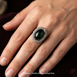 Entourage Ring in white gold, Opal, and Diamonds