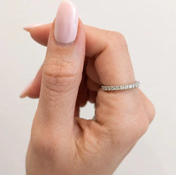 White Gold and Diamond Wedding Band