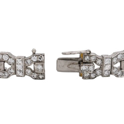 Art Deco bracelet in platinum, emeralds, and diamonds