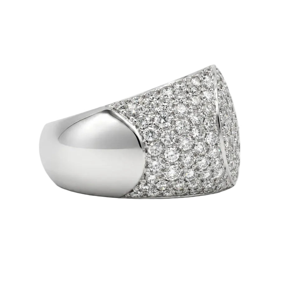 White Gold and Diamond Band Ring