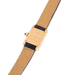 Montre CARTIER Tank Louis Cartier Mini en or jaune, acier et cuir