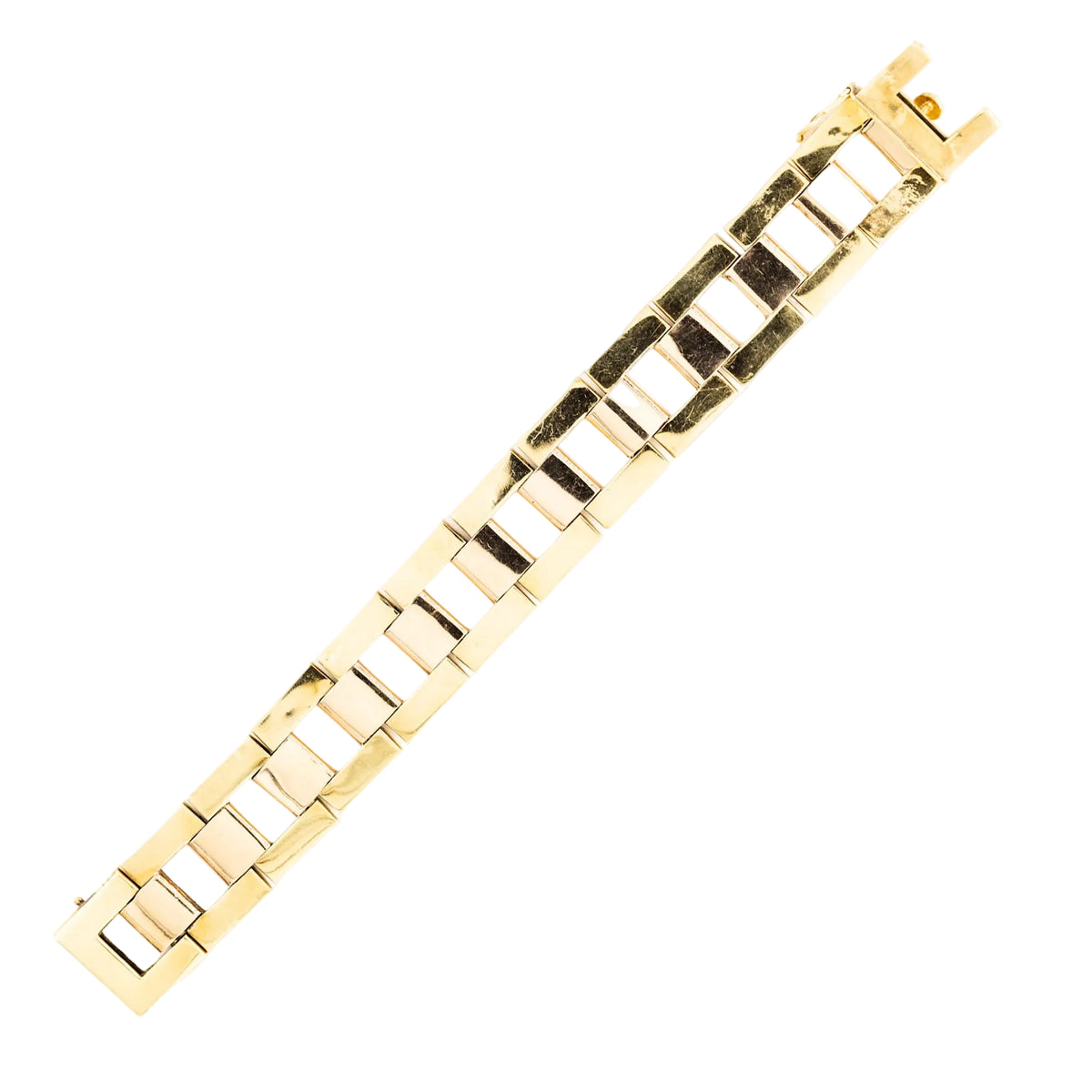 Yellow gold link bracelet