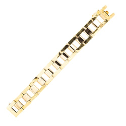 Yellow gold link bracelet