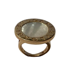BULGARI ring in yellow gold and mother-of-pearl