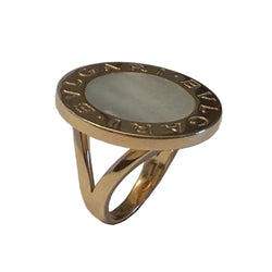 BULGARI ring in yellow gold and mother-of-pearl