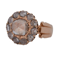 "Entourage" Ring in Rose Gold and Diamonds