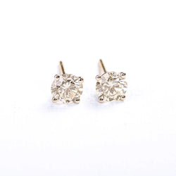 White Gold and Diamond Stud Earrings
