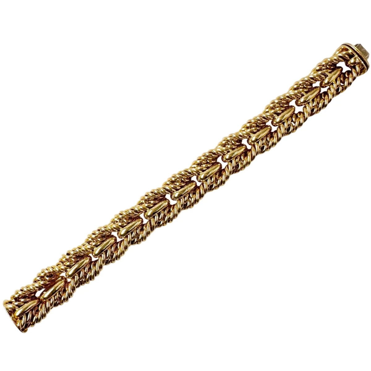 Bracelet Maille TIFFANY en or jaune torsadé