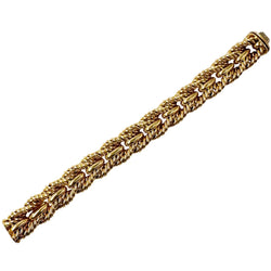 Bracelet Maille TIFFANY en or jaune torsadé