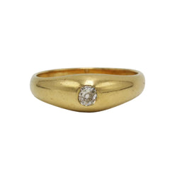 Yellow Gold and Diamond Bangle Ring