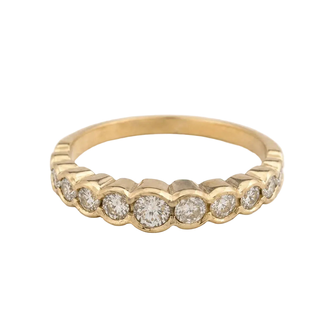 Yellow Gold and Diamond Wedding Band