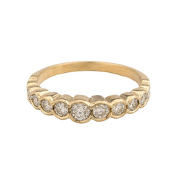 Yellow Gold and Diamond Wedding Band