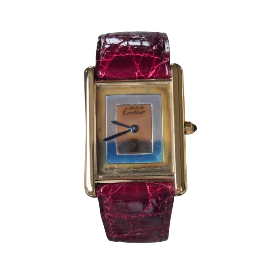 Cartier "Tank" Must Vintage Vermeil Quartz Watch