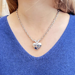 CHAUMET "Coeur Liens" Pendant Necklace in white gold and diamonds