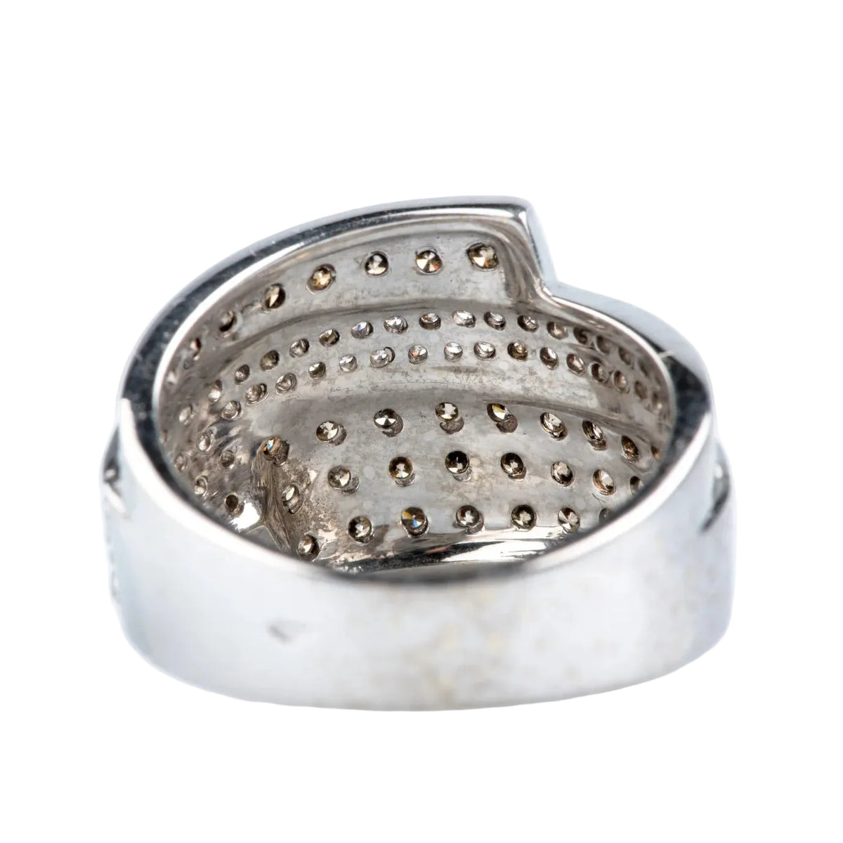 Yellow Gold and Diamond Pave Ring