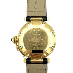 CARTIER "Pasha" Watch in Yellow Gold and Leather