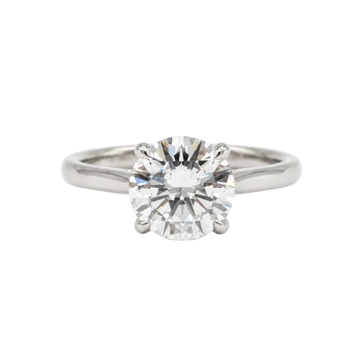 White Gold Solitaire Ring with Diamond
