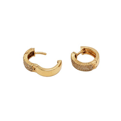 Rose Gold and Diamond Hoop Earrings