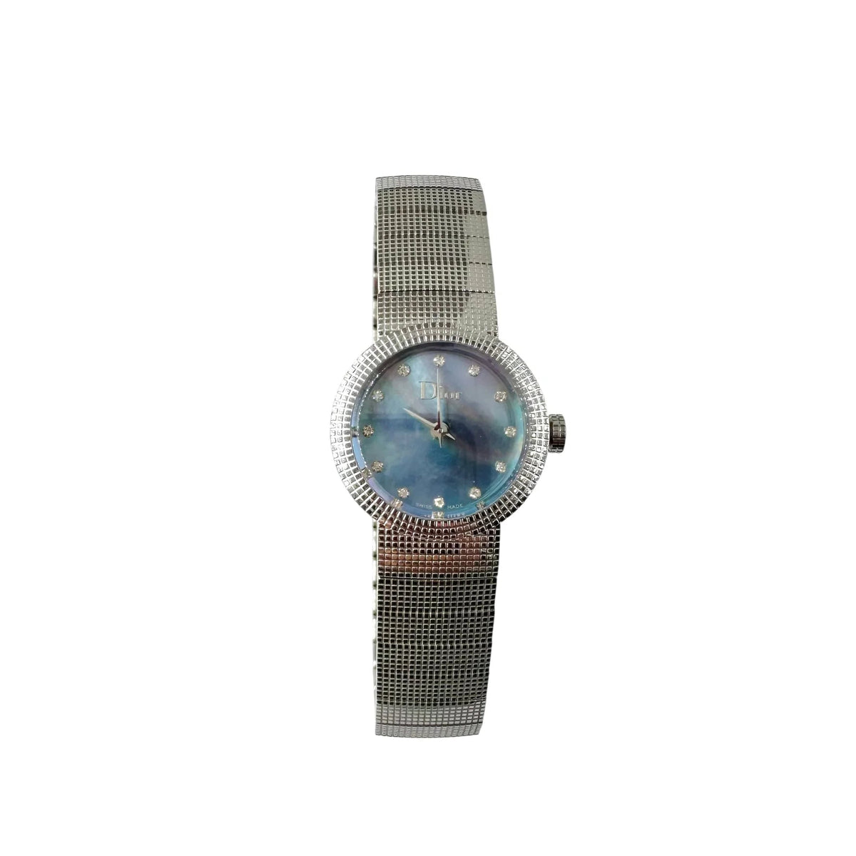 DIOR "La Baby D" Women's Watch in Steel, Mother-of-pearl, and Diamonds