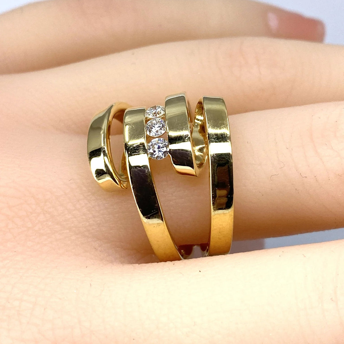 Yellow Gold and Diamond Ring