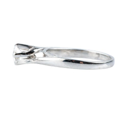 White Gold Solitaire Ring with Diamond