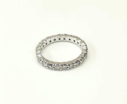 White Gold and Diamond Wedding Band