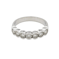 White Gold and Diamond Wedding Band