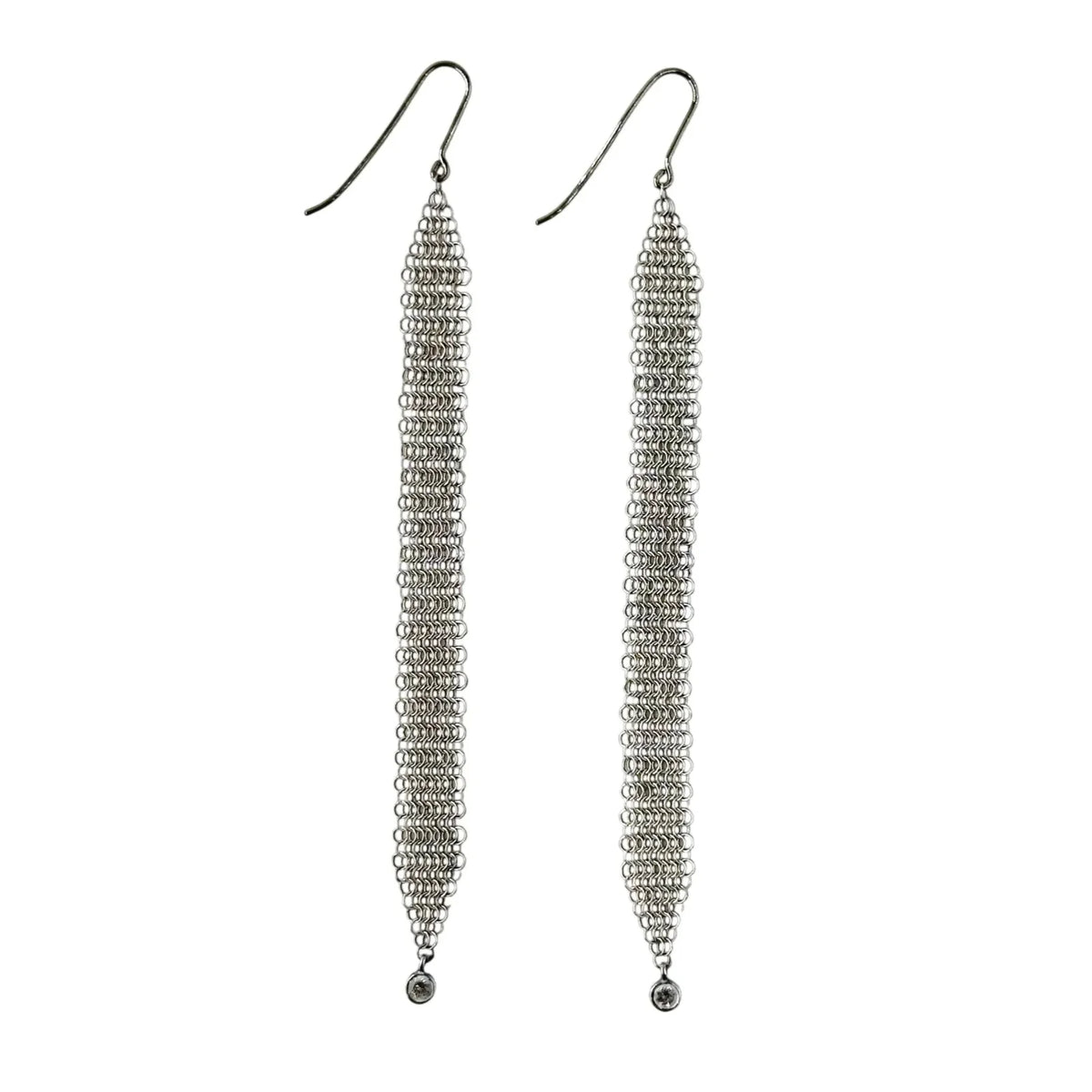 Boucles d'oreilles Pendantes TIFFANY & CO. par ELSA PERETTI en argent et diamants