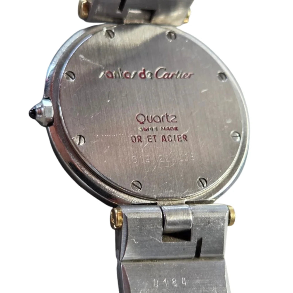 CARTIER "Santos Vendôme" watch in yellow gold and stainless steel