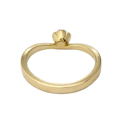 Yellow Gold Solitaire Ring with Diamond