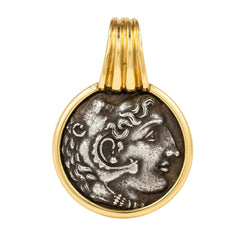Pendentif en or jaune et argent