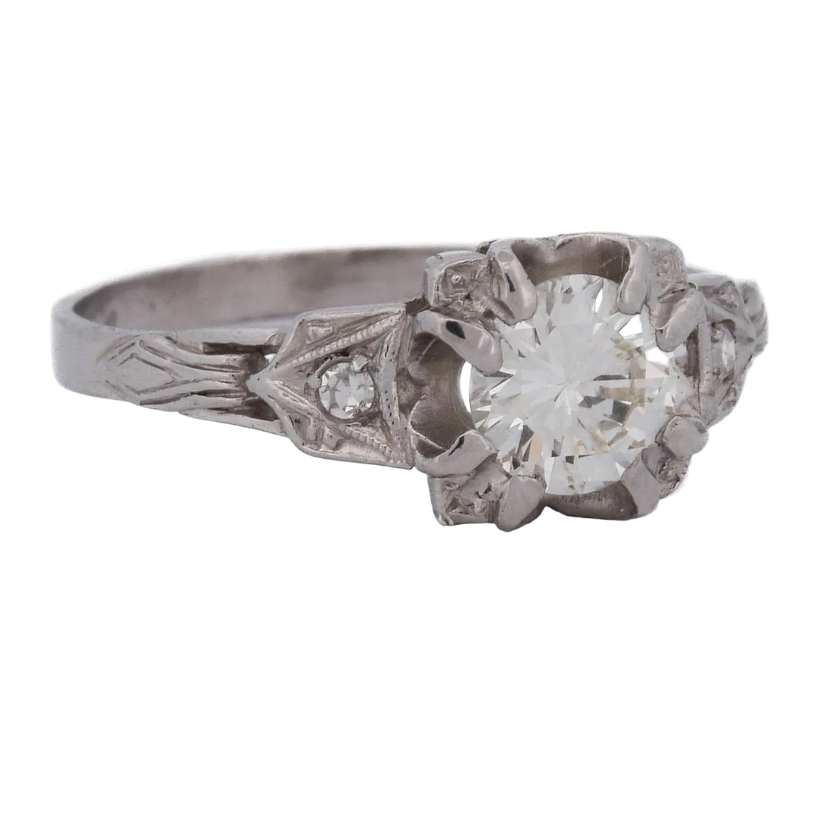 Platinum and Diamond Solitaire Ring
