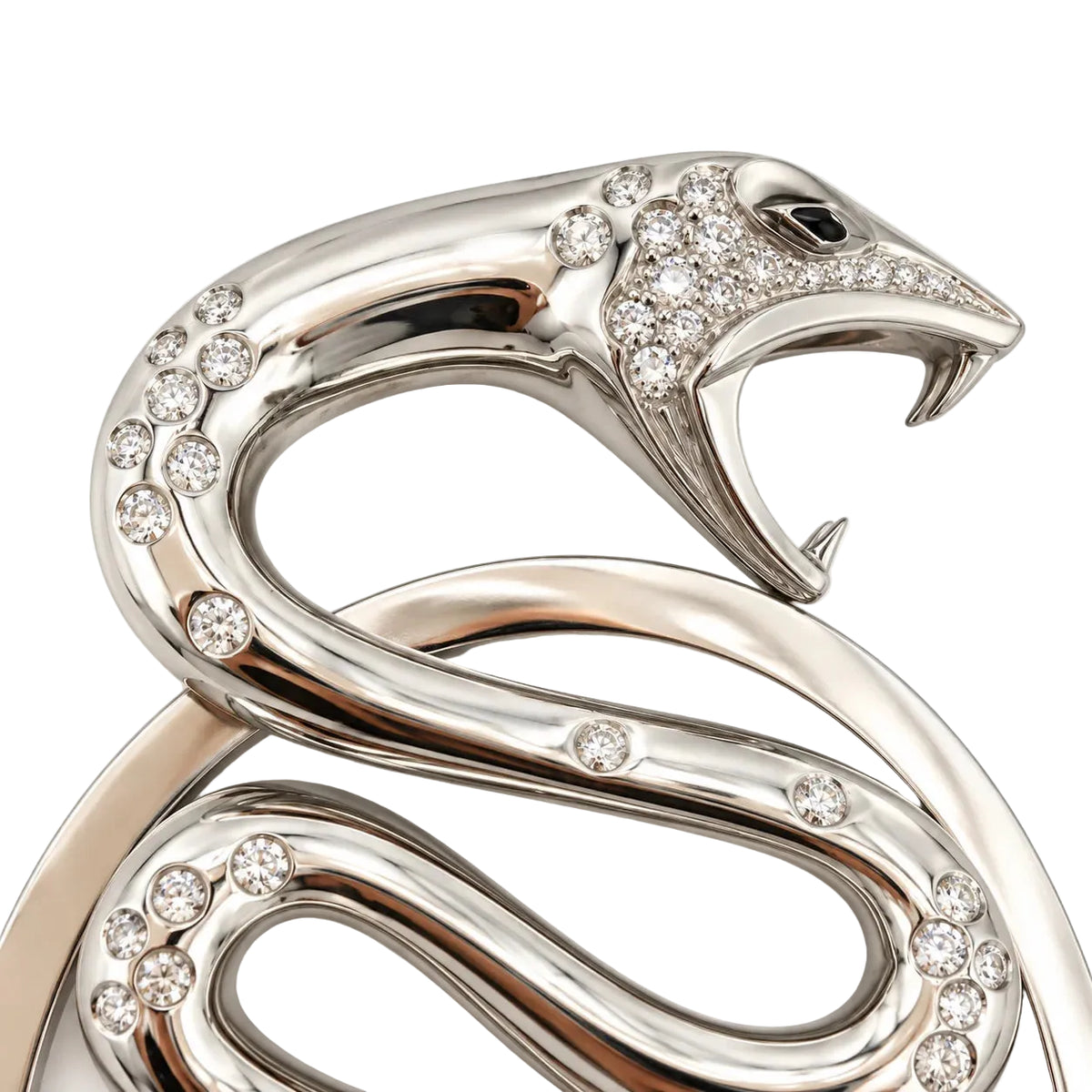 BOUCHERON "Trouble Serpent" GM Pendant in white gold and diamonds