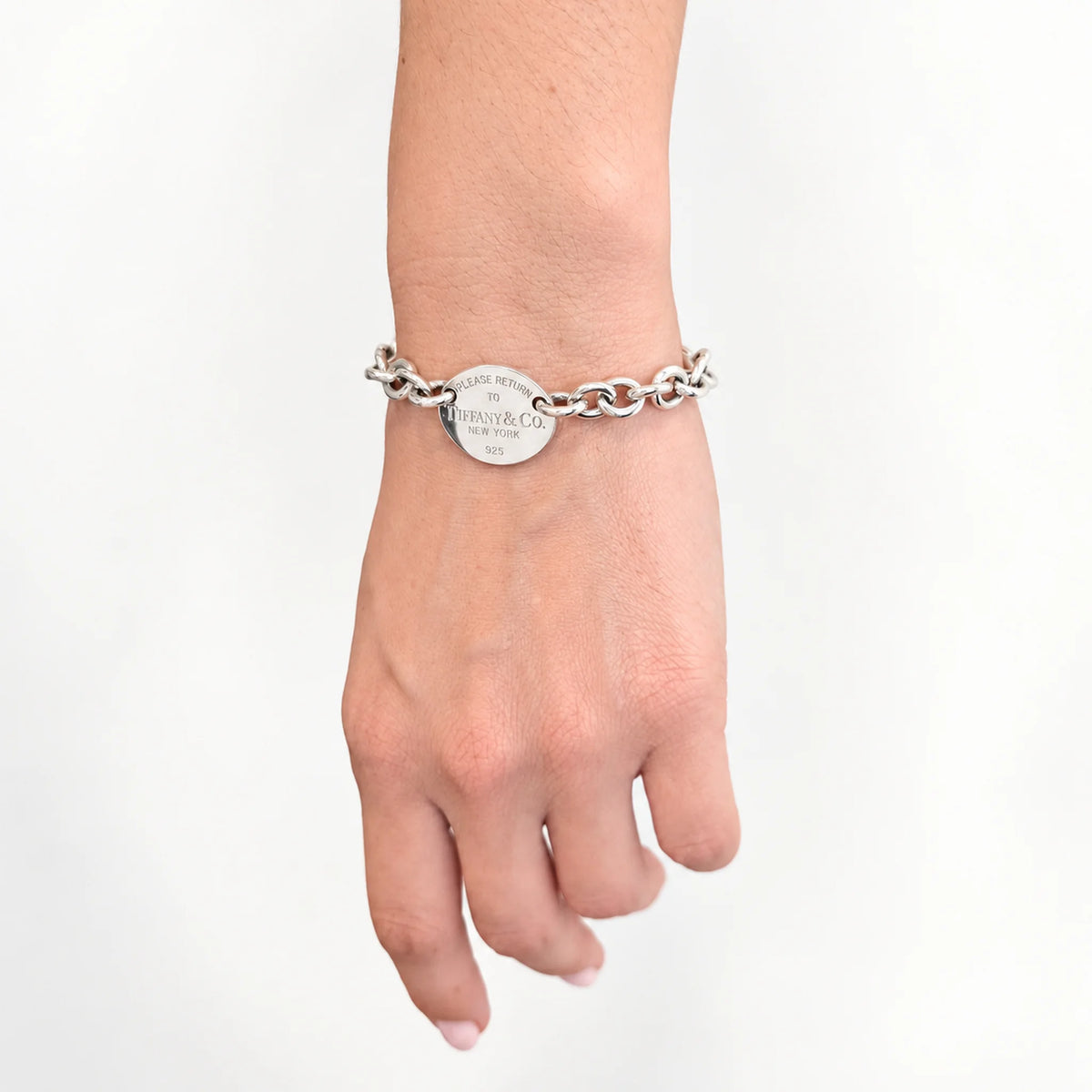 TIFFANY & CO. "Please Return to Tiffany & Co. New York" Silver Link Bracelet