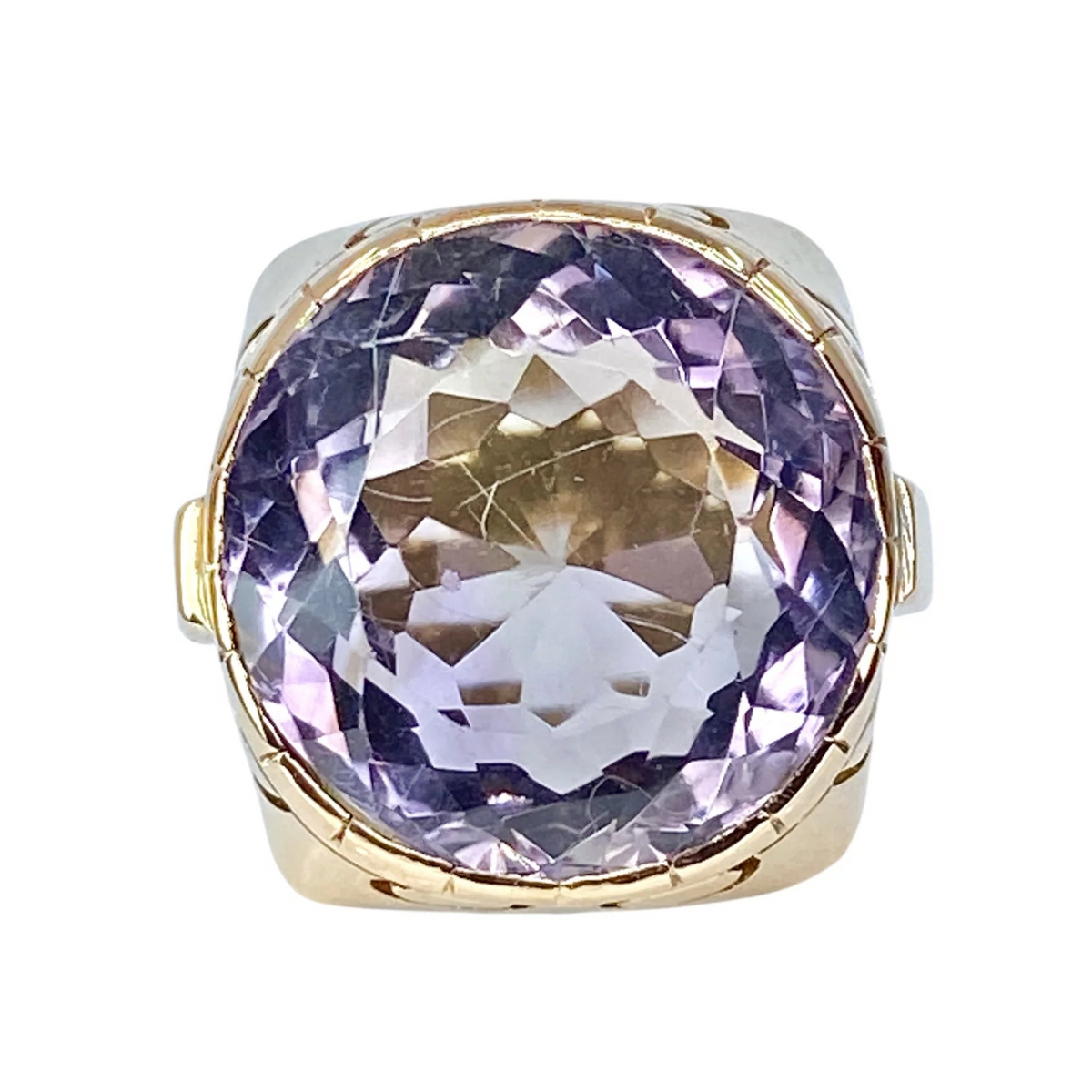 Yellow Gold and Amethyst Cocktail Ring