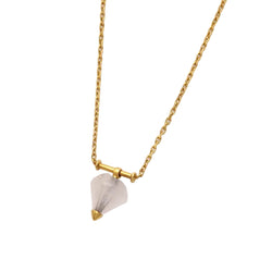 MORGANE BELLO Pendant Necklace in yellow gold, quartz, and diamond