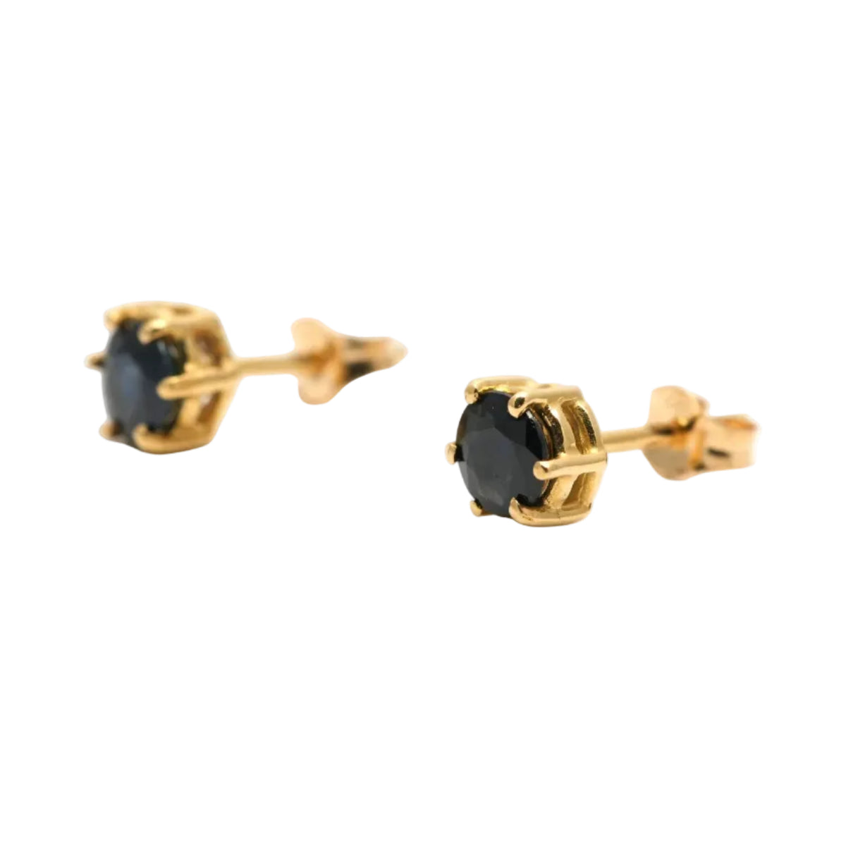 Yellow Gold Earrings with Sapphires