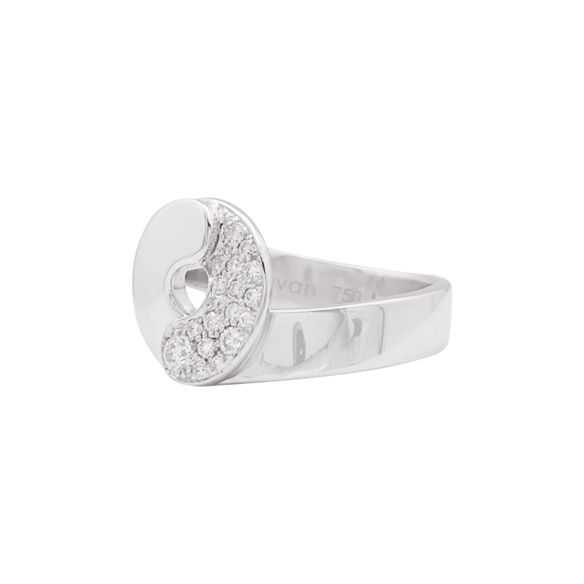 DINH VAN "Double Sens" Pave Ring in white gold and diamonds