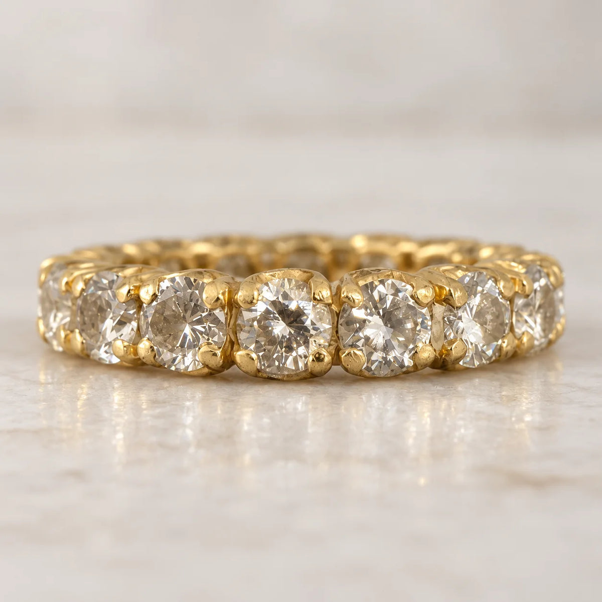 Yellow Gold and Diamond Wedding Band