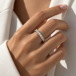 White Gold and Diamond Wedding Band