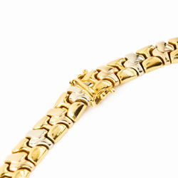 Link Necklace in Yellow gold, White gold, and Rose gold
