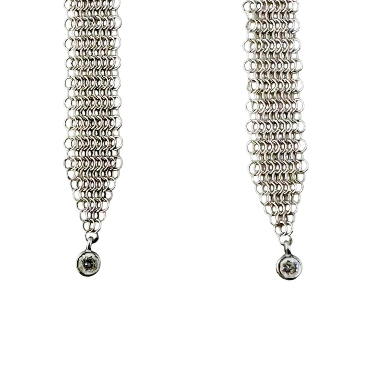 Boucles d'oreilles Pendantes TIFFANY & CO. par ELSA PERETTI en argent et diamants