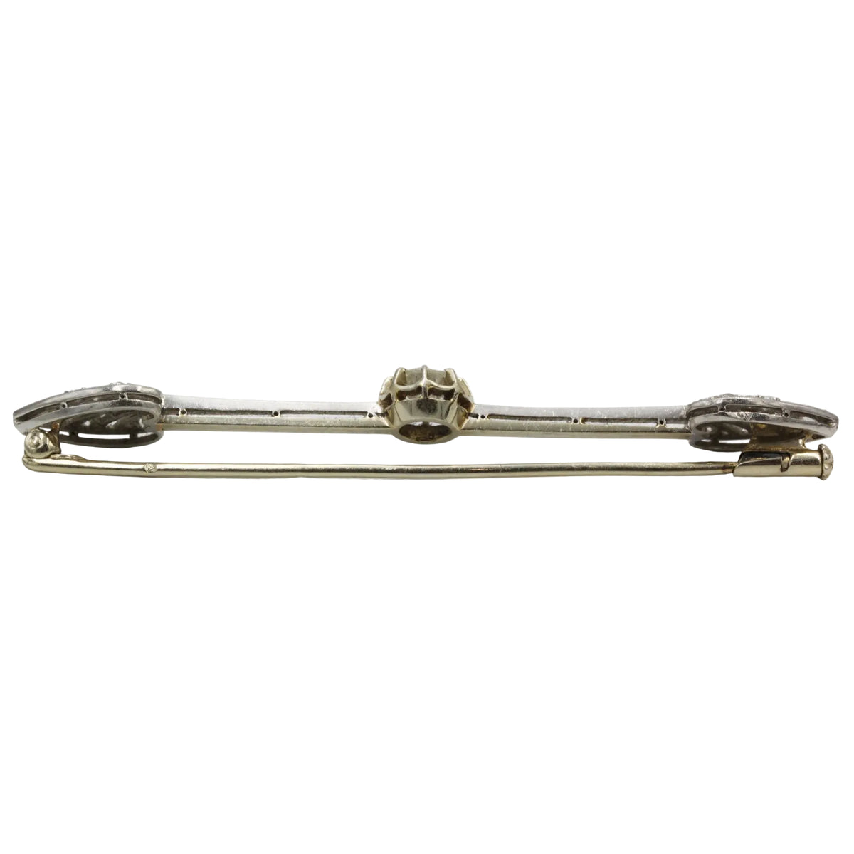 Yellow Gold, Platinum, and Diamond Brooch