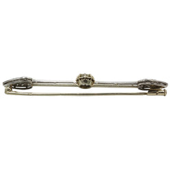 Yellow Gold, Platinum, and Diamond Brooch
